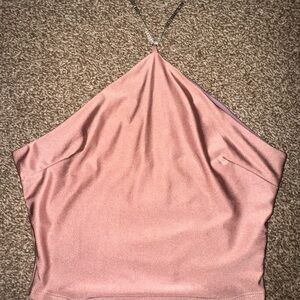 Elegant Pink Halter Top